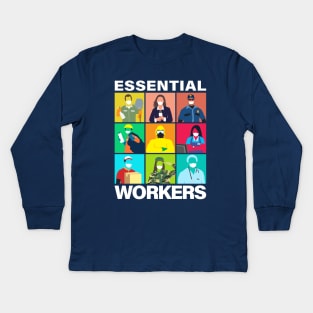 ESSENTIAL WORKERS Kids Long Sleeve T-Shirt